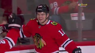 ALEX DEBRINCAT GAME WINNING OT GOAL  CHICAGO BLACKHAWKS VS NASHVILLE PREDATORS NHL 22120 [upl. by Llerehc]