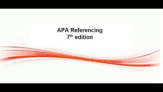 APA 7th ed End text referencing [upl. by Gillian]