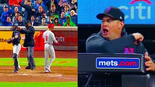 Umpire Gabe Morales Calls No Swing on Whit Merrifield  Mets vs Phillies  2024 MLB Highlights [upl. by Enneirdna]