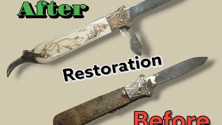 Restoration folding knife quot Pavlovsk souvenir quot [upl. by Tepper]