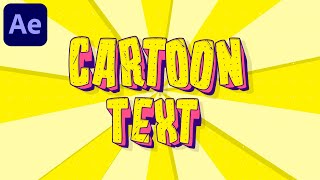 Create Cartoon Text Animation in After Effects After Effects Tutorial  No Plugins Required [upl. by Sass]