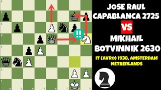 Mikhail Botvinnik vs Jose Raul Capablanca  It AVRO 1938  Amsterdam Netherlands km 20241029 10 [upl. by Keldon]