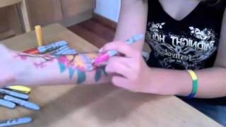 Arizona tea  Sharpie tattoo Time lapse [upl. by Nidnerb]