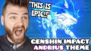 First Time Hearing BOREAS ANDRIUS Battle Theme  Dominator of Wolves  GENSHIN IMPACT OST  REACTION [upl. by Etnahsal]