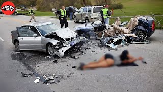 155 SHOCKING Car Crashes Moments Compilation 2024 Idiots in Cars Caught On Camera [upl. by Atilahs]