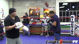 Saul quotCaneloquot Alvarez vs Josesito Lopez Lopez full mitt workout full HD [upl. by Hsiri]