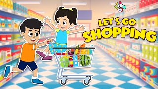 Lets Go Shopping  Animated Stories  English Cartoon  Moral Stories  PunToon Kids [upl. by Yrakcaz718]