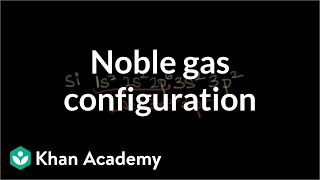 Noble gas configuration  Electronic structure of atoms  Chemistry  Khan Academy [upl. by Bonacci]