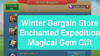 Lords Mobile  Winter Bargain Store New Enchanted Expedition And Magical Gem Gift [upl. by Aridaj266]