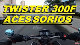 PRIMEIRO ACESSORIO DA CB TWISTER 300F 2023 ERRETI NO TEST DRIVER [upl. by Nesaj]