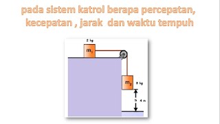 pada sistem katrol berapa percepatan kecepatan  jarak dan waktu tempuh [upl. by Sollars]