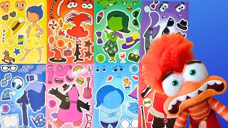 Inside Out 2 Movie DIY Stickers Make a Face Stickers Activity with Anxiety Joy insideout2 [upl. by Kcerb910]