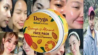 Deyga Orange Almond Face Pack  Honest Review [upl. by Kohcztiy]