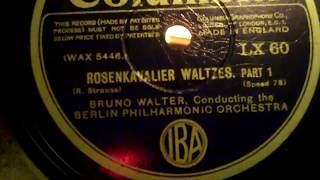 R Strauss Der Rosenkavalier Waltzes c1929 [upl. by Arotahs]