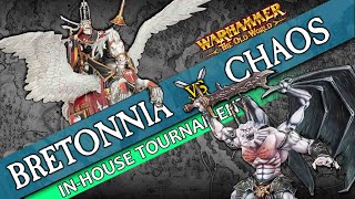 Bretonnia vs Warriors of Chaos INHOUSE TOURNAMENT  Warhammer The Old World Live Battle Report [upl. by Mutua352]