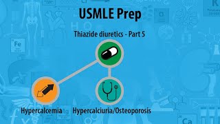 USMLE Prep  Renal amp Urinary System  Thiazide diuretics  Adverse effects  Hypercalcemia [upl. by Wren58]