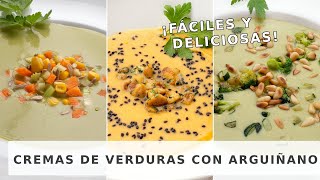 3 CREMAS de VERDURAS con ARGUIÑANO ¡La mejor cena saludable [upl. by Attiuqahs]