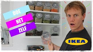 DIY IKEA VOORRAADKAST VOORRAAD POTTEN OPBERGEN KEUKEN ORGANISEREN  DIY 5 [upl. by Nathanael]