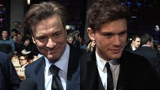 The Railway Man  UK Premiere interviews include Colin Firth and Jeremy Irvine [upl. by Airotnahs]