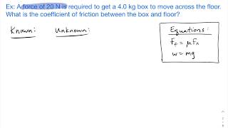 How to Solve for the Coefficient of Friction [upl. by Inglis]