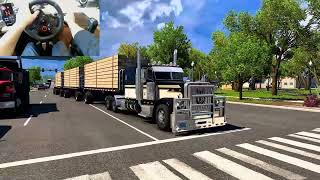 Peterbilt 389 Low Roof Sleeper 625PS  RoadTrain  LenkradGameplay American Truck Simulator [upl. by Sirahc161]