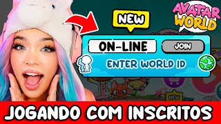 JOGANDO ONLINE COM INSCRITOS NO PAZU AVATAR WORLD  CÓDIGO JOGAR JUNTO JESSY WORLD AO VIVO [upl. by Nalym]