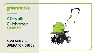 Assembling amp Operating Your Greenworks 40V Cultivator [upl. by Wootan]