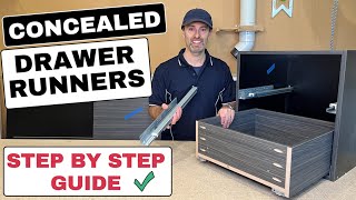 How To Install Concealed Drawer Runners  DIY Concealed Drawers  Making Drawer Boxes [upl. by Ritz]