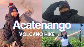 Acatenango Overnight Hike in Guatemala Watch volcano erupts at 13000ft  late hike to Vocan Fuego [upl. by Akinehc]