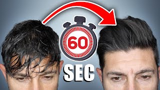 Style Your Hair In 60 Seconds Or Less Start The Clock menshair [upl. by Arlinda]