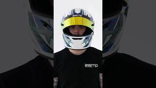 ZR72 WHITEBLUE  FIA amp SNELL APPROVED HELMET [upl. by Finzer]