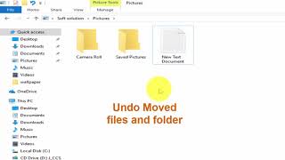 How to Undo an Accidental Delete or Move in Windows 10 Step by Step Tutorial [upl. by Ram]