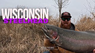 Steelhead Fishing Wisconsin  Winter Fishing Open Water [upl. by Ainahtan]