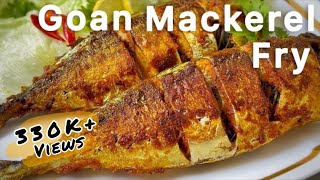 Goan Mackerel Fry  Easy Fried Bangda  StepbyStep Cleaning [upl. by Tanny]