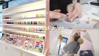 nail diaries ‎♡‧₊˚ my new nyc salon reveal nail classes lots of organizing ep1 [upl. by Duyne]