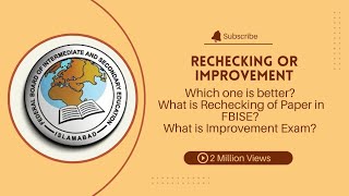 FBISE Improvement vs Rechecking  SSC Result 2024  HSSC Result 2024  2nd Annual Examination 2024 [upl. by Foulk705]