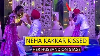 Neha Kakkar Kissed Her Husband Rohanpreet Singh In Engagement Ceremony Very Cute Video [upl. by Caralie336]