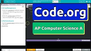 Codeorg Lesson 12 OneDimensional 1D Arrays  Tutorial and Answers  Unit 3 Computer Science A [upl. by Kcirdec]