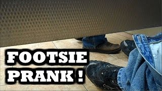 Footsie In Public Restroom Prank [upl. by Eniwtna282]