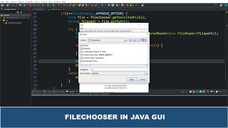 Java GUI Tutorial 58  Create a FileChooser Using JFileChooser In Java GUI Swing [upl. by Reeta]