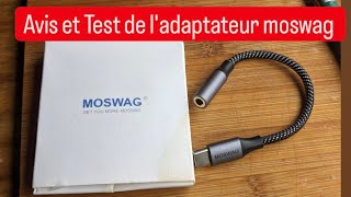 TEST ET AVIS  ADAPTATEUR USB C VERS MINI JACK DE LA MARQUE MOSWAG [upl. by Ellenar58]