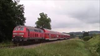 Zugverkehr an der KBS 971 Br 218 mit Makros Br 223 mit Alex Br 245 uvm [upl. by Faunie54]