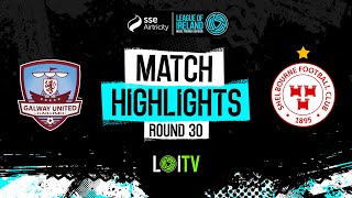 SSE Airtricity Mens Premier Division Round 30  Galway United 10 Shelbourne  Highlights [upl. by Maryjane123]