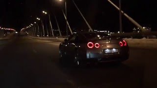 Разгон Nissan GTR работа системы ATESSA ETS [upl. by O'Donoghue]