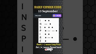 Daily Cipher 13 September  Hamster Kombat Daily Cipher Code Today [upl. by Andromache]