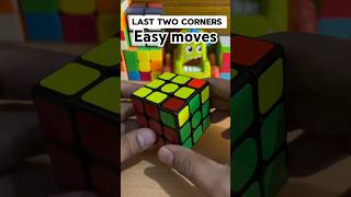 Last two corners moveslast layer corners rubiks cube3x3 Rubiks cube tutorial learn easiestway [upl. by Asecnarf]