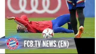 Philipp Lahm fractures ankle in team training [upl. by Nibroc]