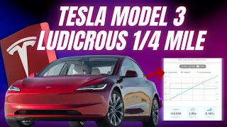 Tesla Model 3 Performance Ludicrous mode quarter mile time revealed [upl. by Malinde207]