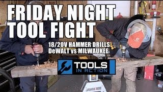 Friday Night Tool Fight  Milwaukee vs DeWALT 18v 20v Hammer Drills [upl. by Sherr]