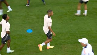 Kylian Mbappe ALL SMILES as Real Madrid train ahead of UEFA Super Cup 🏆 SPIDERCAM VERSION [upl. by Zoi]